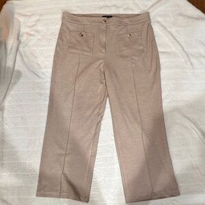 Rachel Zoe Neutral Beige High-Waist Pocket Knit Pants